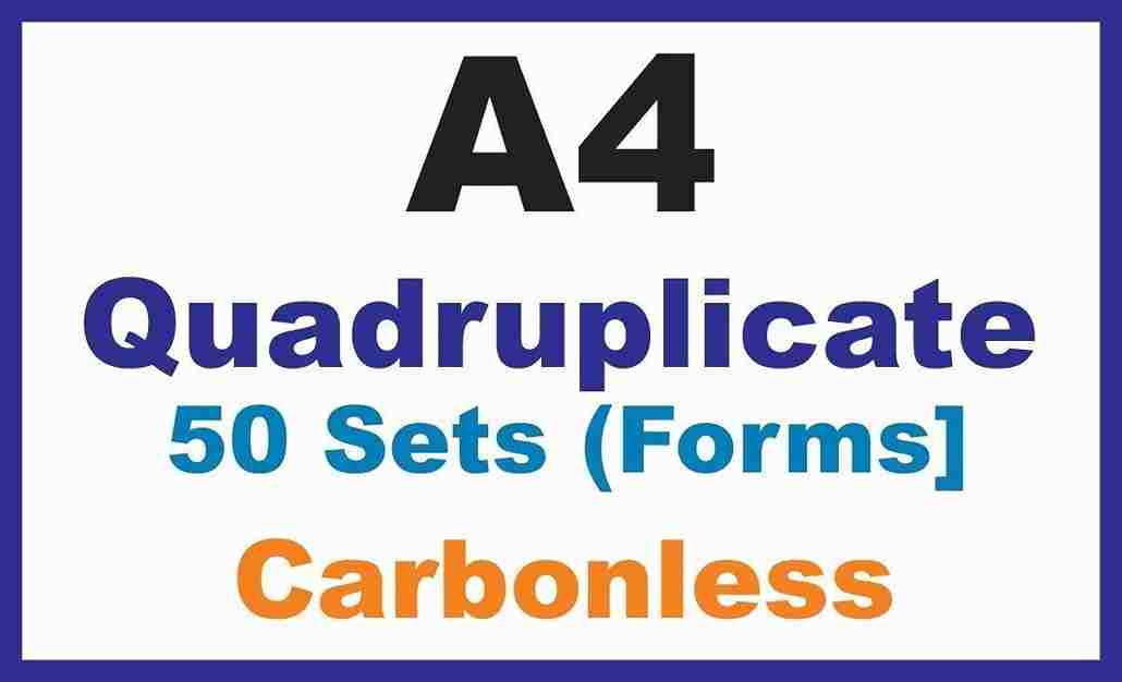 Invoice Books|Quadruplicate A4 - Custom Invoice Books|Carbonless Printing |[Buy Australian] 