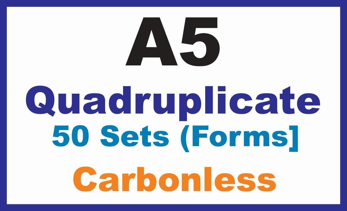 Invoice Books|Quadruplicate A5 50 Sets