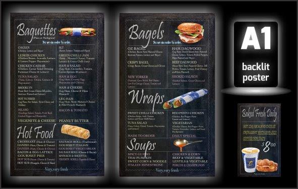 Chalkboard Menu Backlits - Chalkboard Menu Backlits: Illuminating Culinary Choices