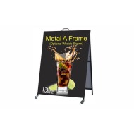 Metal A Frame Sign, featuring a robust metal frame 