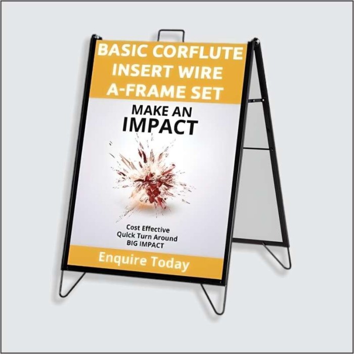 Corflute Insert Wire A-Frame Set