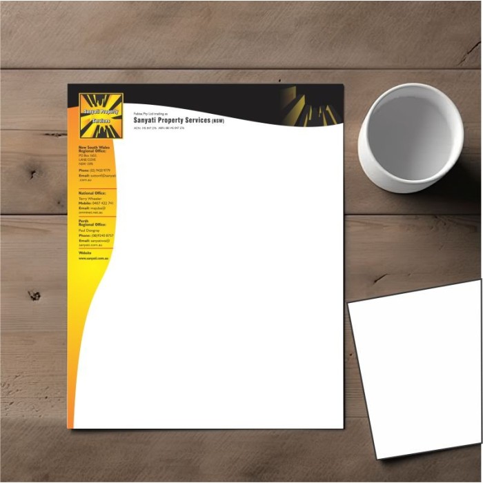 Some companies use both sides of the letterhead