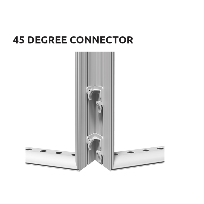 Light box 45 degree connector