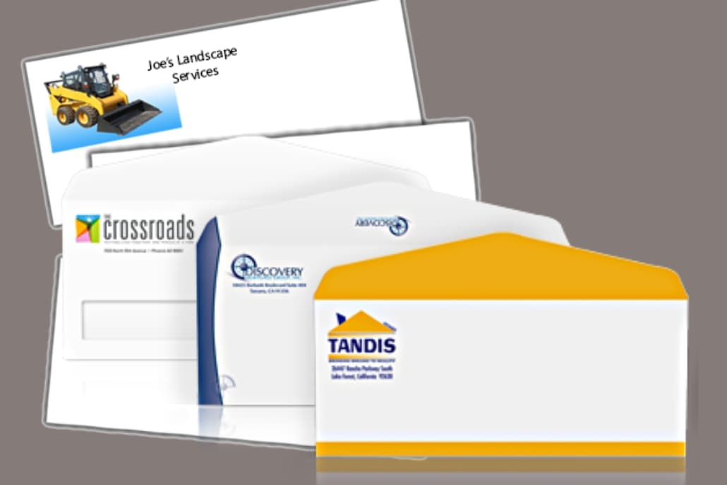 Envelopes serve as a vibrant canvas to showcase your unique brand identity.
