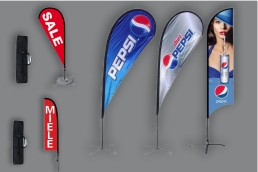 With a Teardrop Banner  you can create a strategic promotion plan to make your business stand out