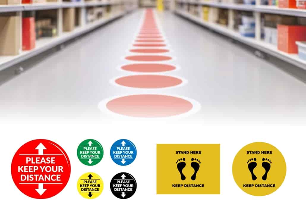Floor clings and stickers